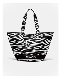 Blondie Basket Tote Bag in Zebra Print