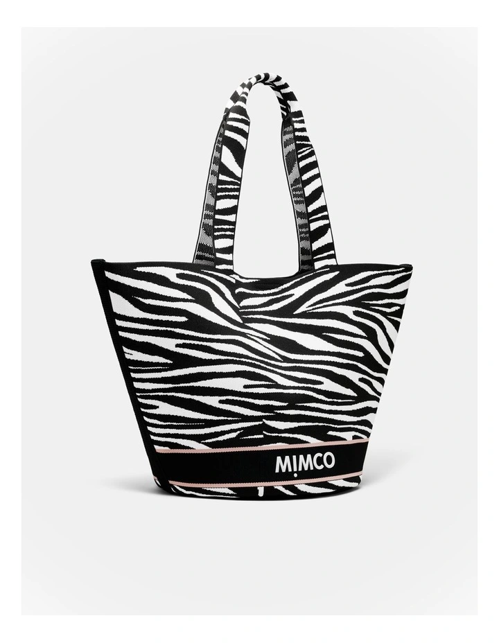 Blondie Basket Tote Bag in Zebra Print image 3
