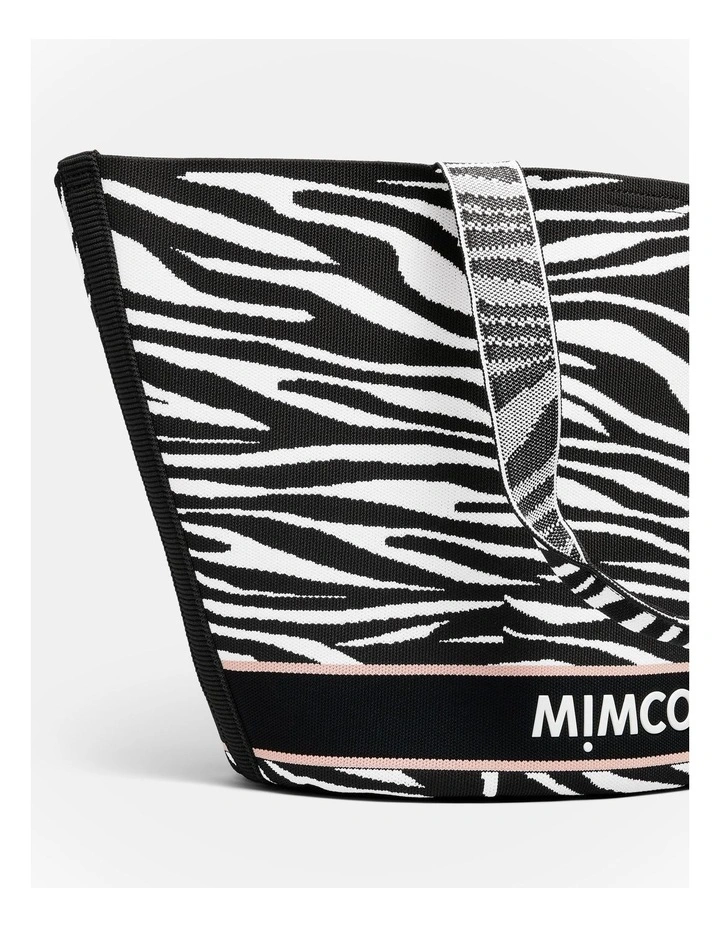 Blondie Basket Tote Bag in Zebra Print image 5