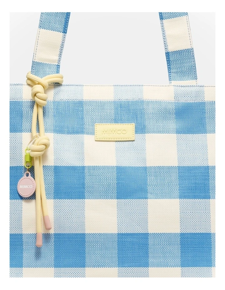 Lyra Tote Bag in Blue Check image 7