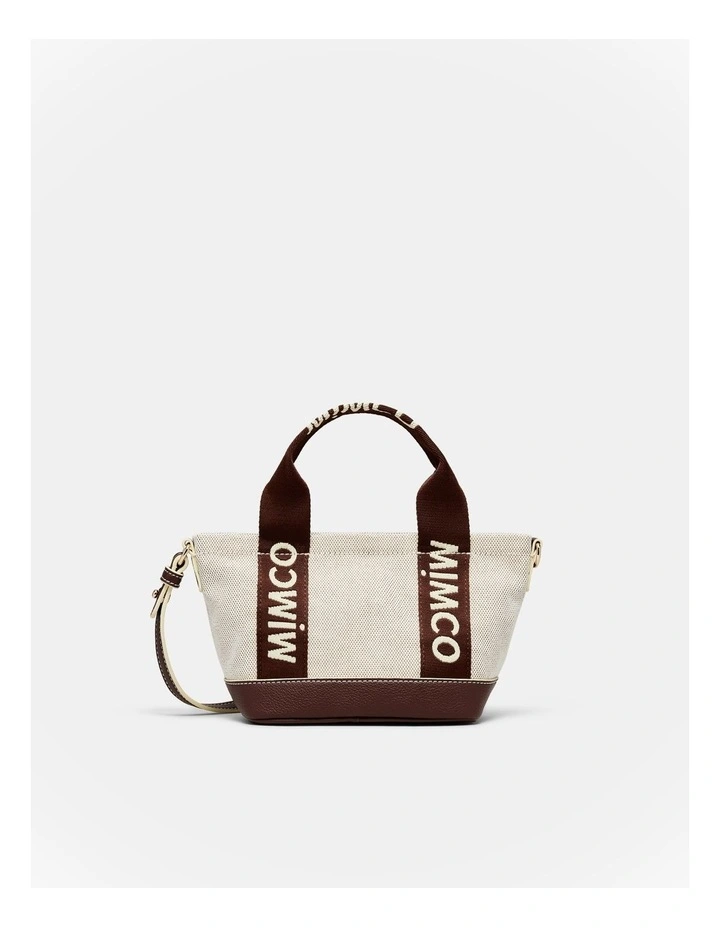 Mim Micro Tote Crossbody Bag in Natural image 5