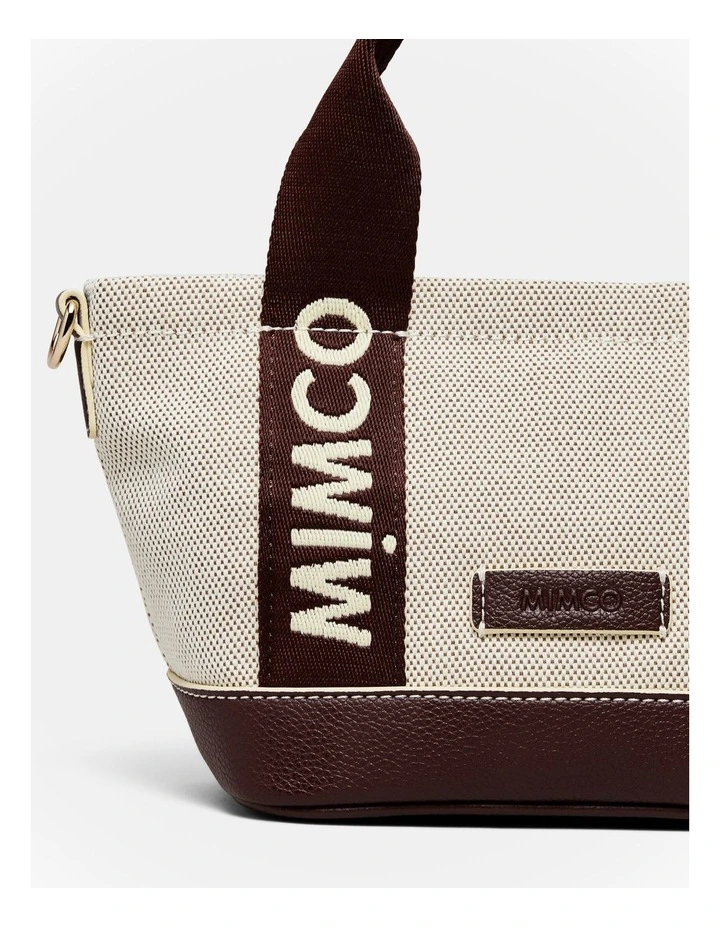 Mim Micro Tote Crossbody Bag in Natural image 6