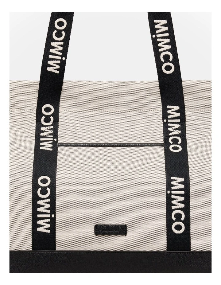 Mim Tote Bag in Black White image 5