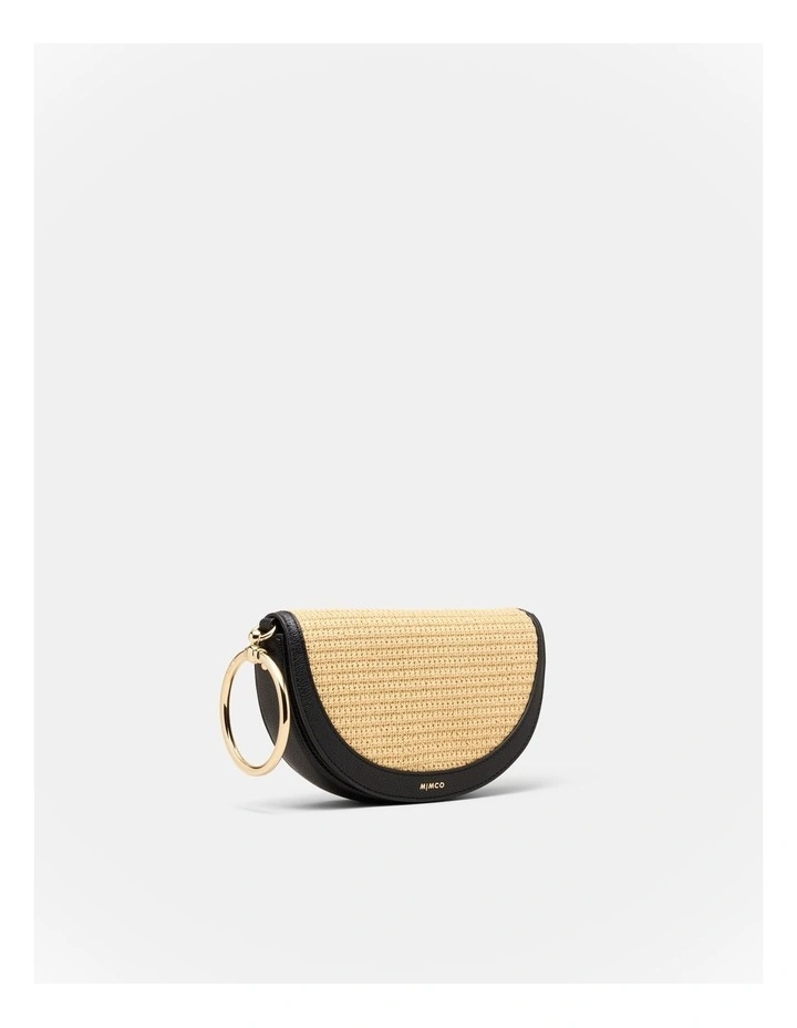 Elysia Ring Clutch Bag in Black image 3