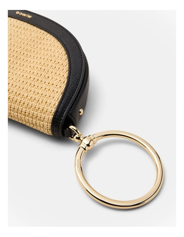 Elysia Ring Clutch Bag in Black image 5