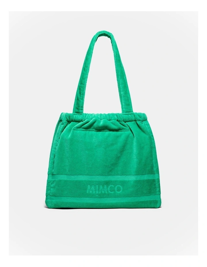 Crest Towelling Tote Bag in Grass Green image 4