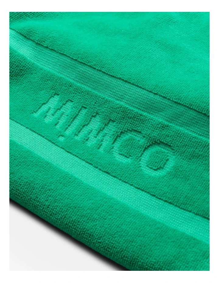 Crest Towelling Tote Bag in Grass Green image 5