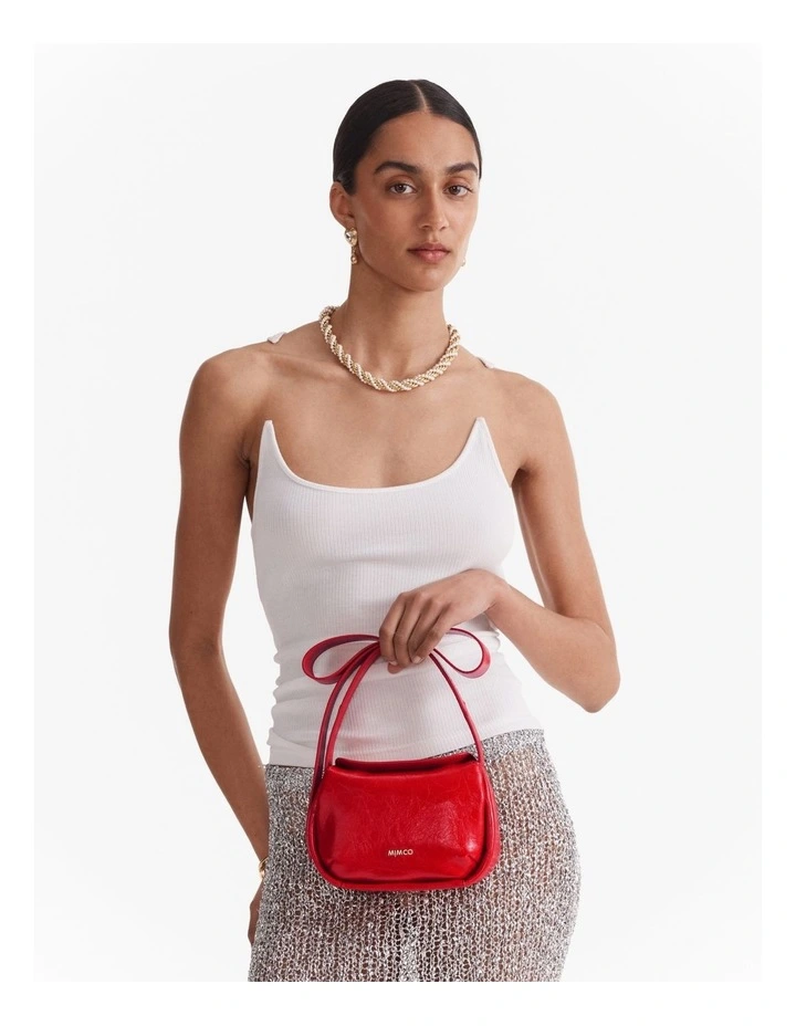 The Bow Micro Grab Bag in Red image 3