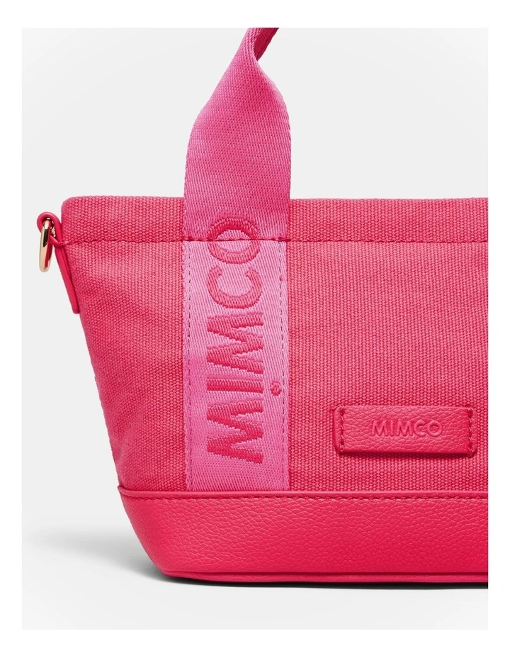 Micro Tote Crossbody Bag in Flamingo image 6