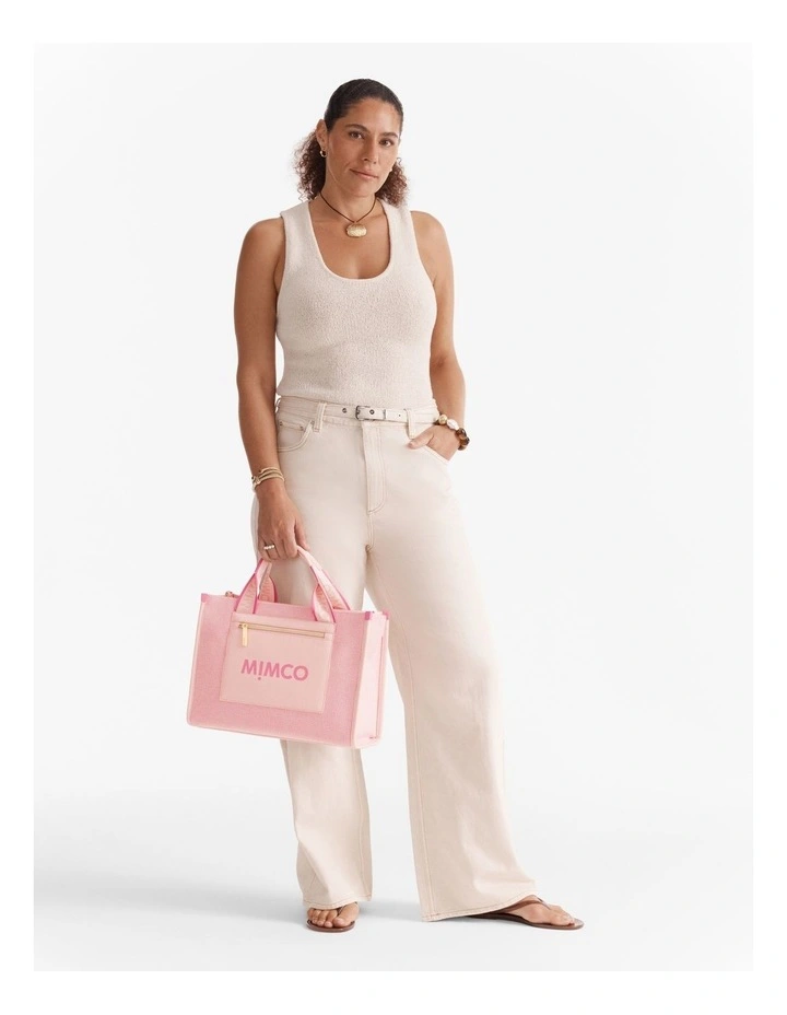 Patch Tote Bag in Petal image 2