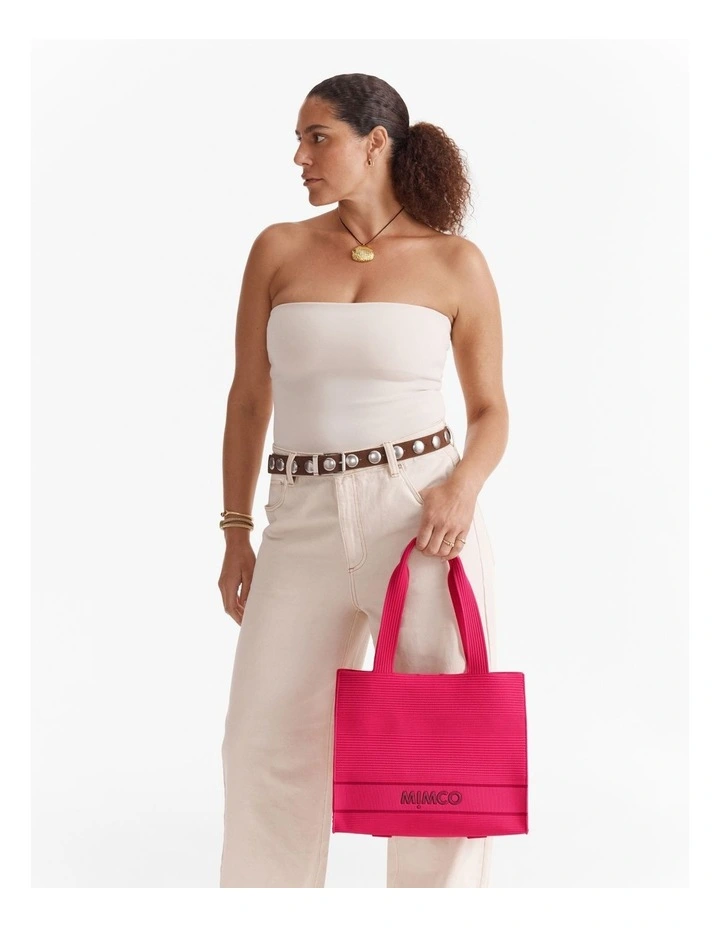 Blondie Boxy Tote Bag in Flamingo image 2