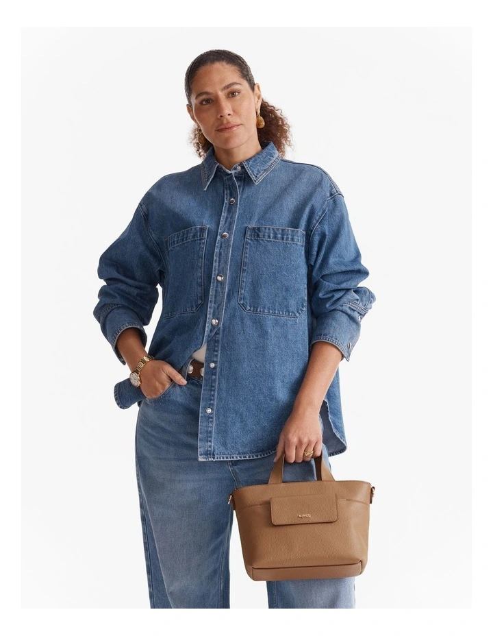 Preston Mini Tote Bag in Caramel image 2