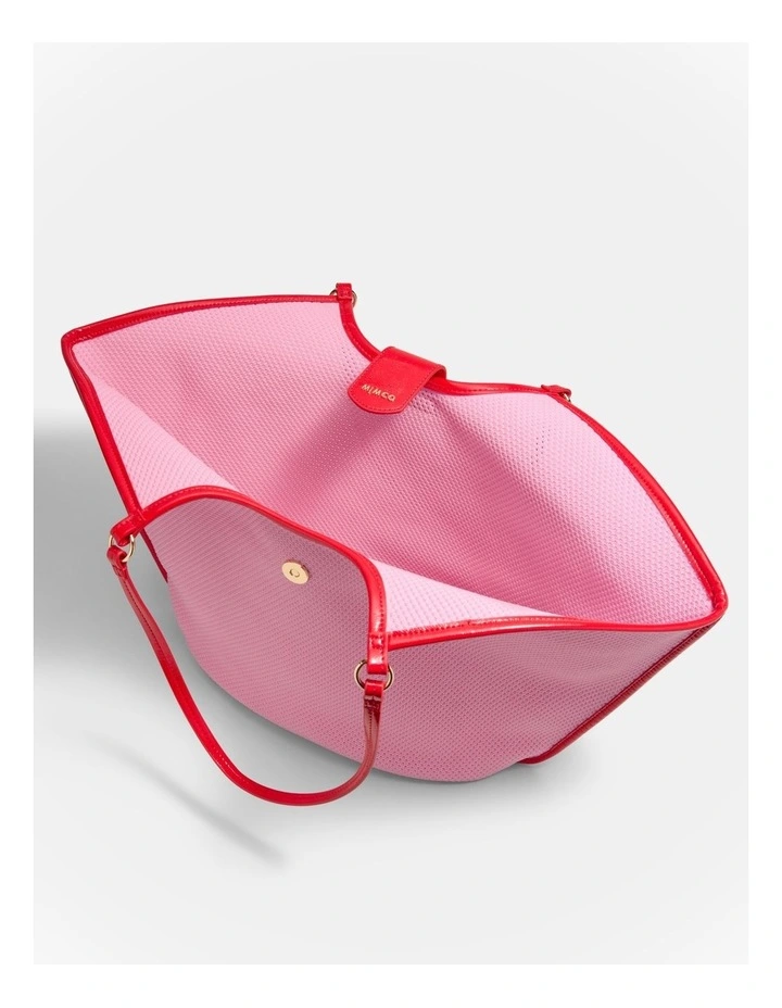 Hera Knit Tote Bag in Pink Sorbet image 6