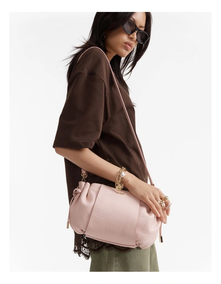 Fleur Tie Crossbody Bag in Petal image 4