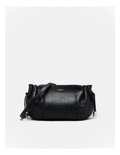 Fleur Tie Crossbody Bag in Black
