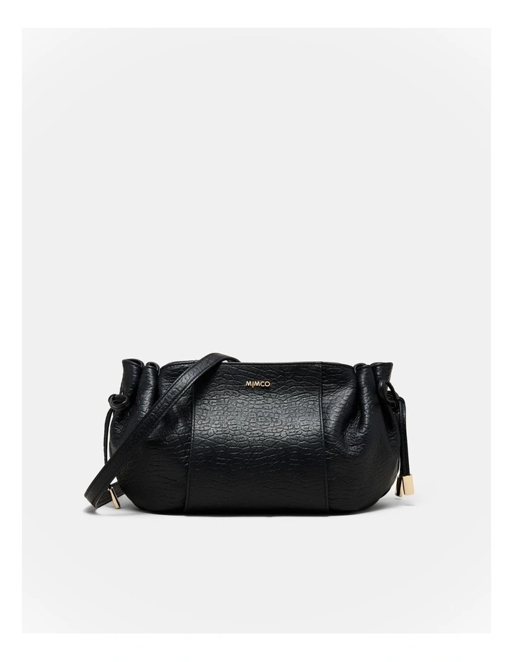 Fleur Tie Crossbody Bag in Black image 1