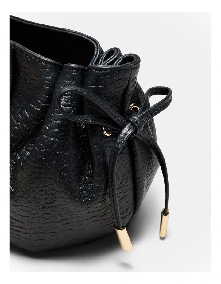 Fleur Tie Crossbody Bag in Black image 6