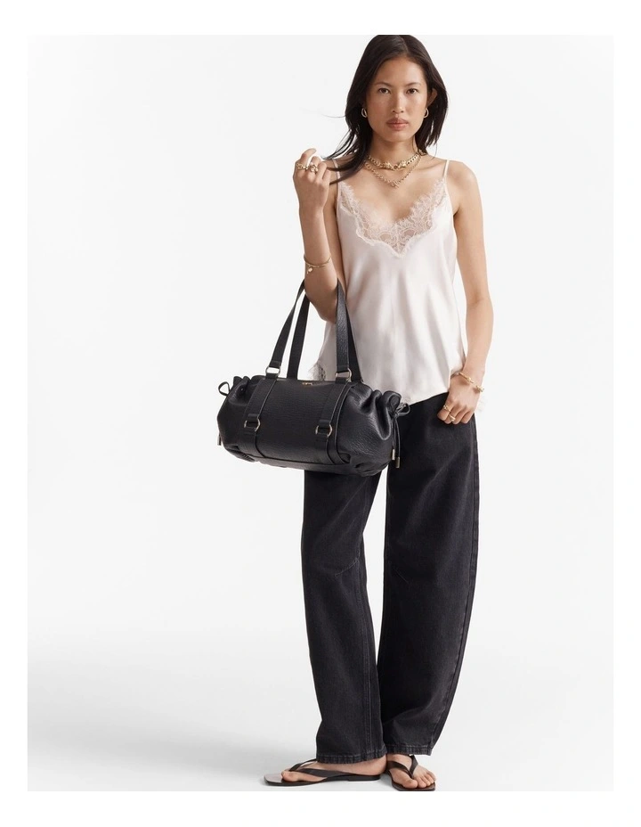 Fleur Day Bag in Black image 2