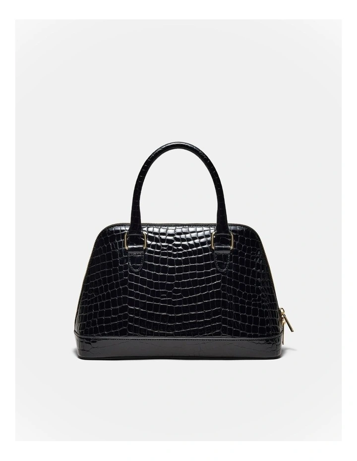 Noir Charm Bowler Bag in Black image 4