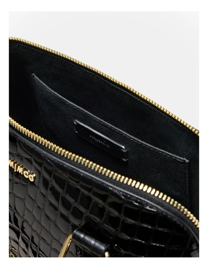 Noir Charm Bowler Bag in Black image 6