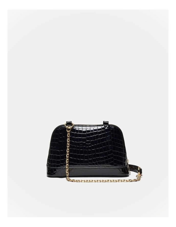 Noir Charm Chain Crossbody Bag in Black image 4