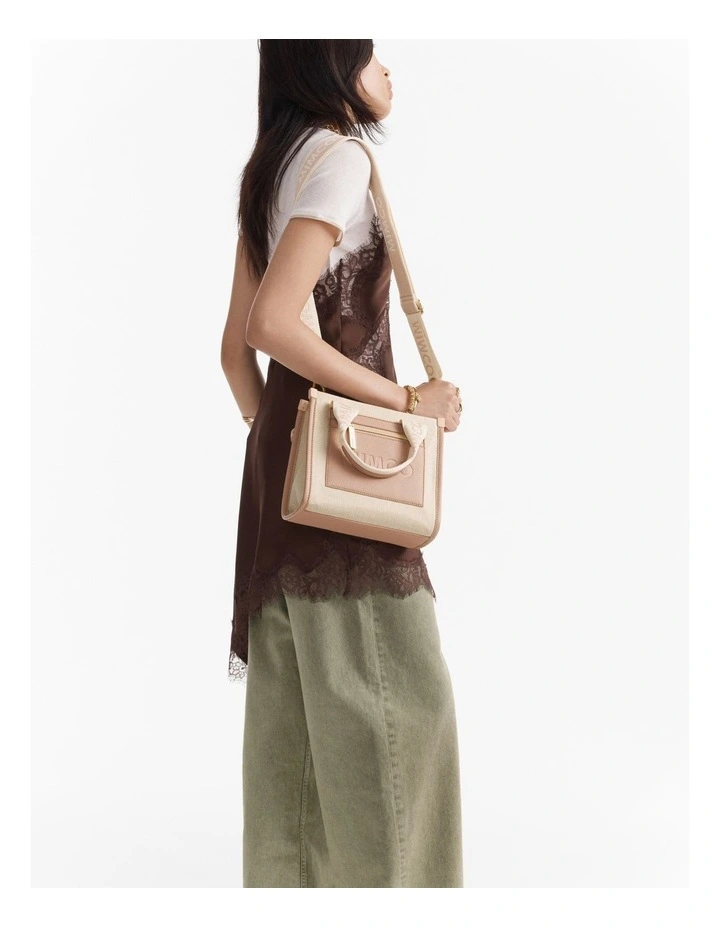 Patch Mini Tote Bag in Natural image 4