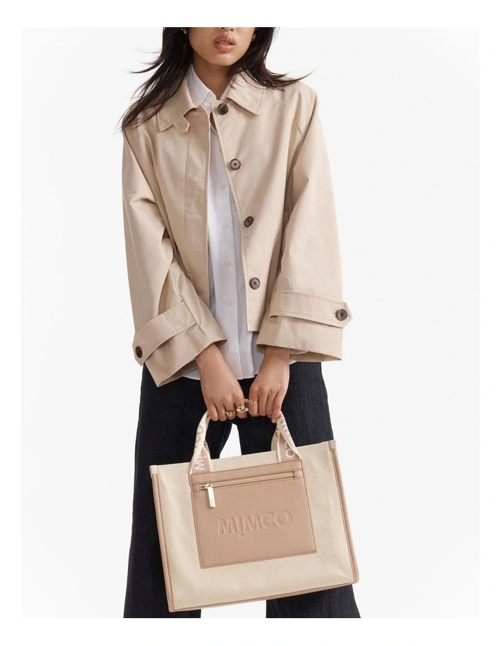 Patch Tote Bag in Natural image 2