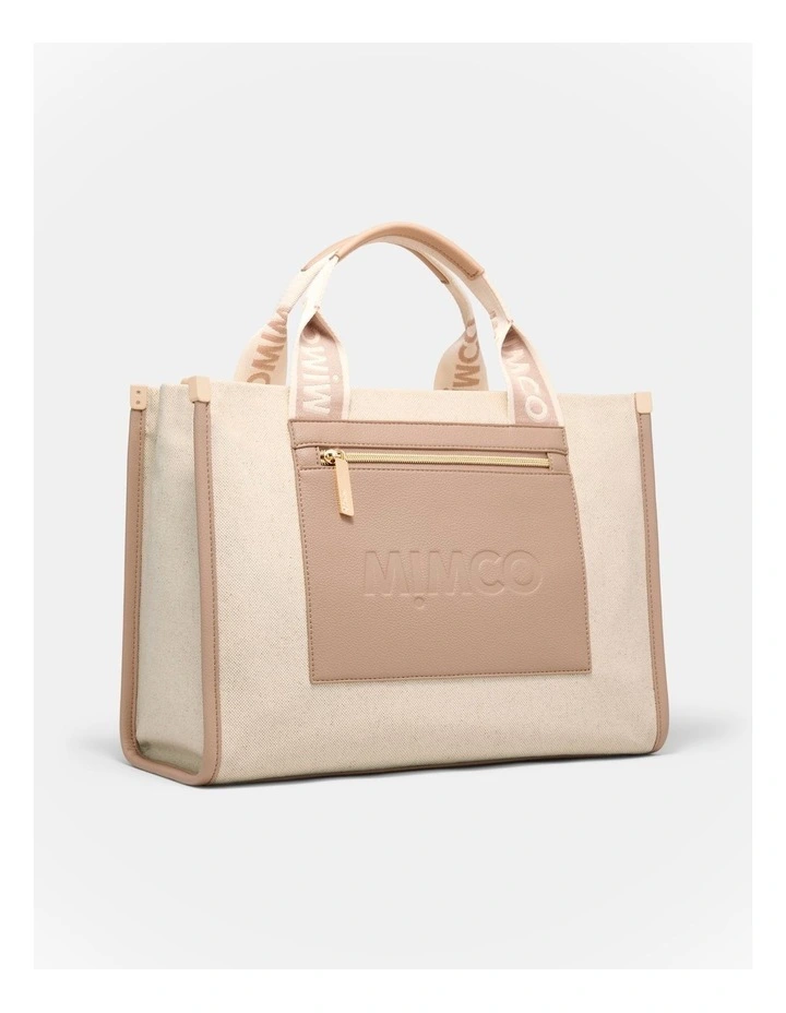 Patch Tote Bag in Natural image 3