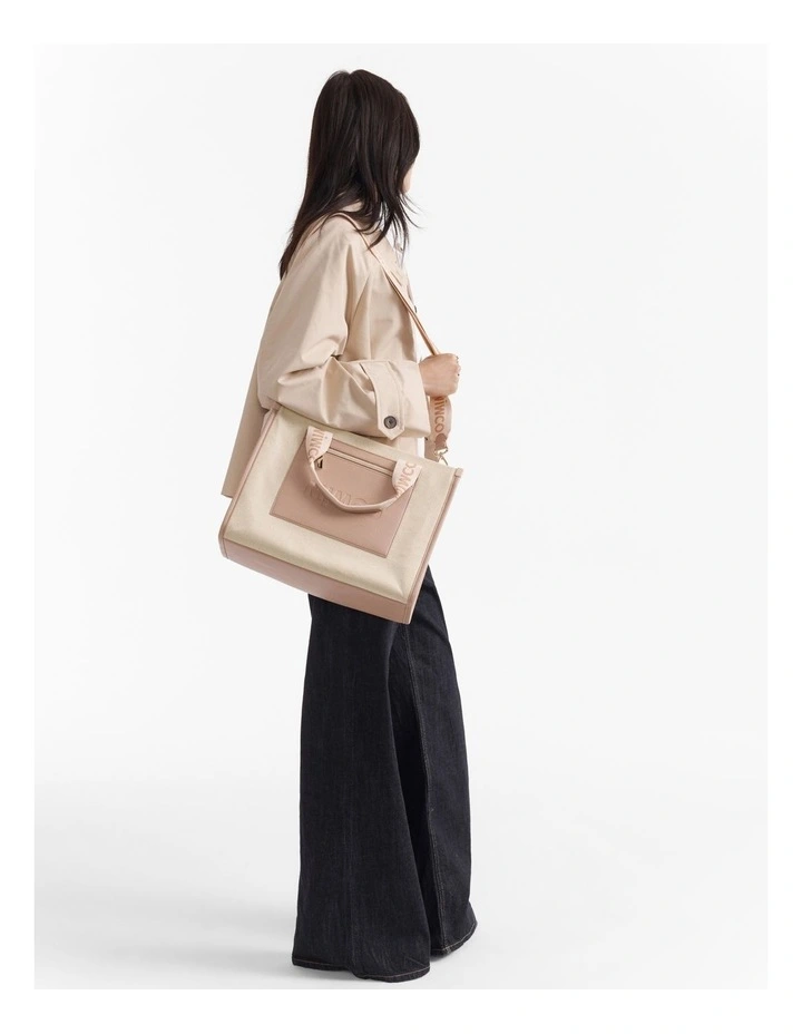 Patch Tote Bag in Natural image 4