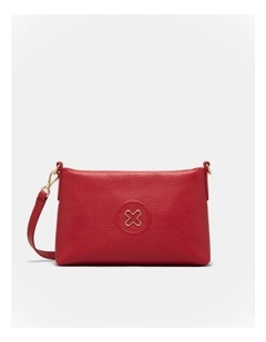 Bay Strap Crossbody Bag in Lipstick Red