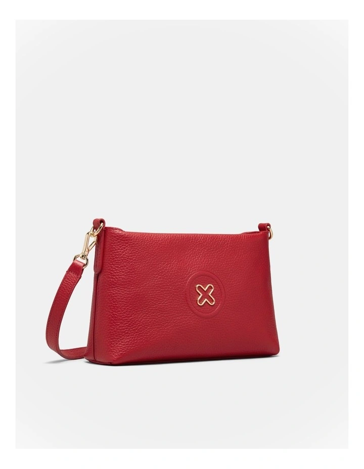 Bay Strap Crossbody Bag in Lipstick Red image 3