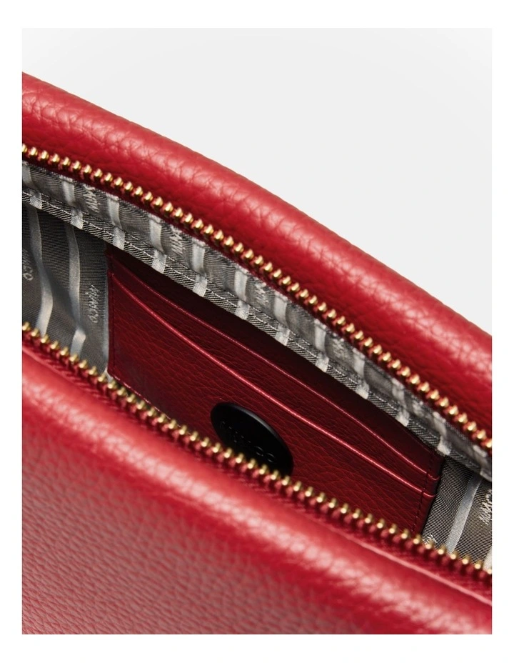 Bay Strap Crossbody Bag in Lipstick Red image 7