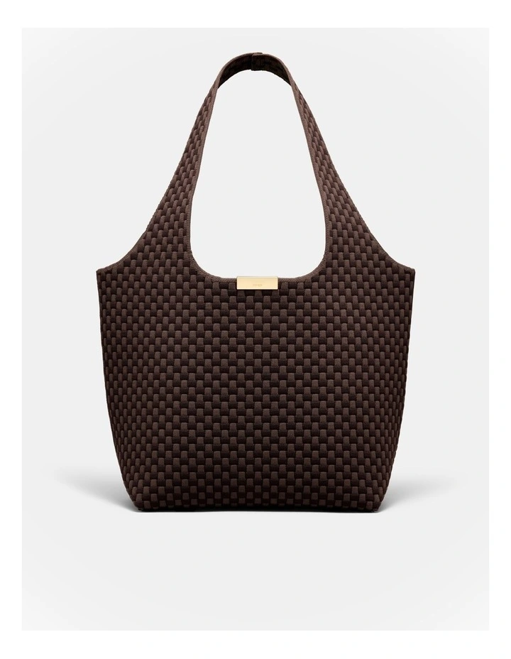 Amelie Basket Tote Bag in Chocolate image 1