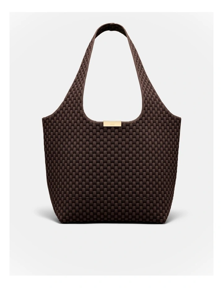 Amelie Basket Tote Bag in Chocolate image 4