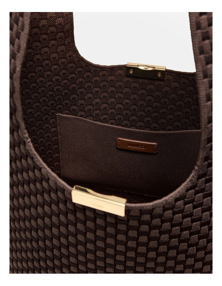 Amelie Basket Tote Bag in Chocolate image 6