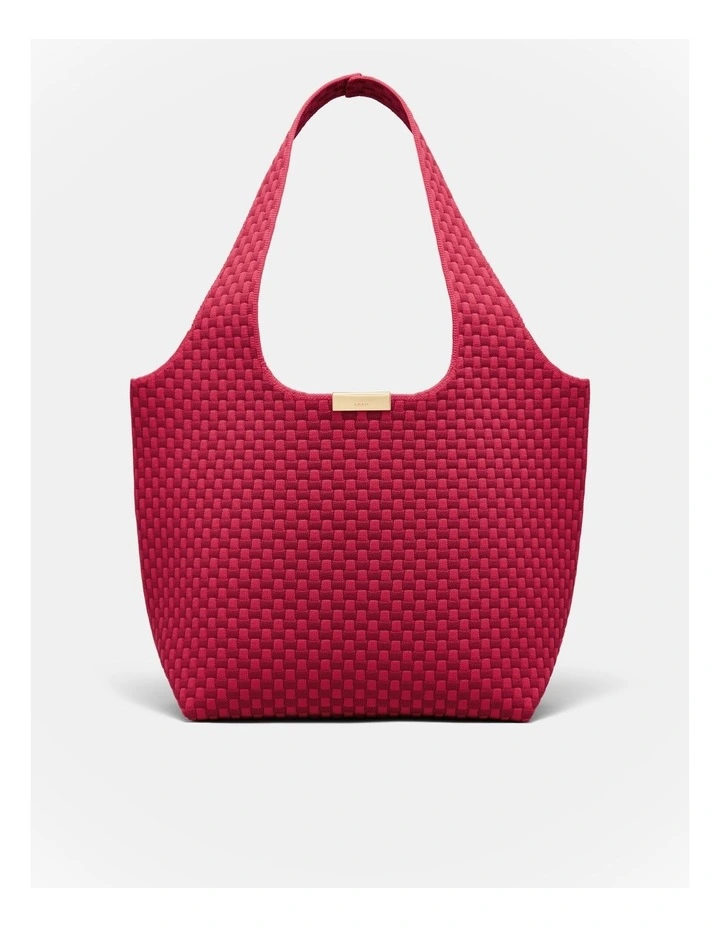 Amelie Basket Tote Bag in Lipstick Red image 1