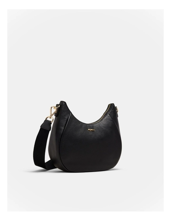 Lily Crescent Crossbody Bag in Black image 3