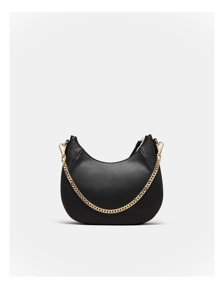 Lily Crescent Crossbody Bag in Black image 5