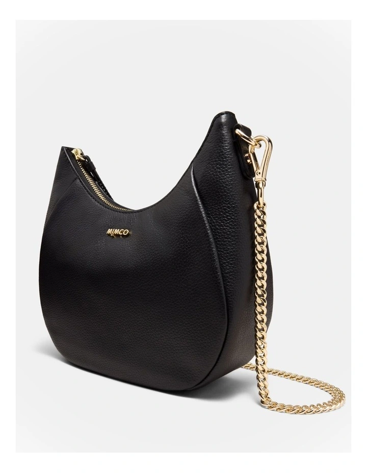Lily Crescent Crossbody Bag in Black image 6