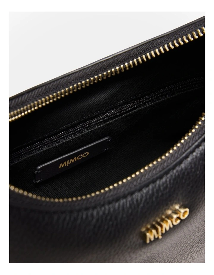 Lily Crescent Crossbody Bag in Black image 7