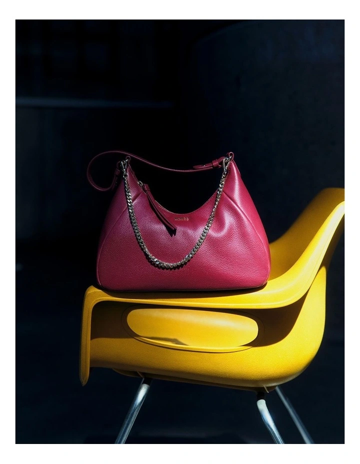 Lily Crescent Crossbody Bag in Bordeaux image 2