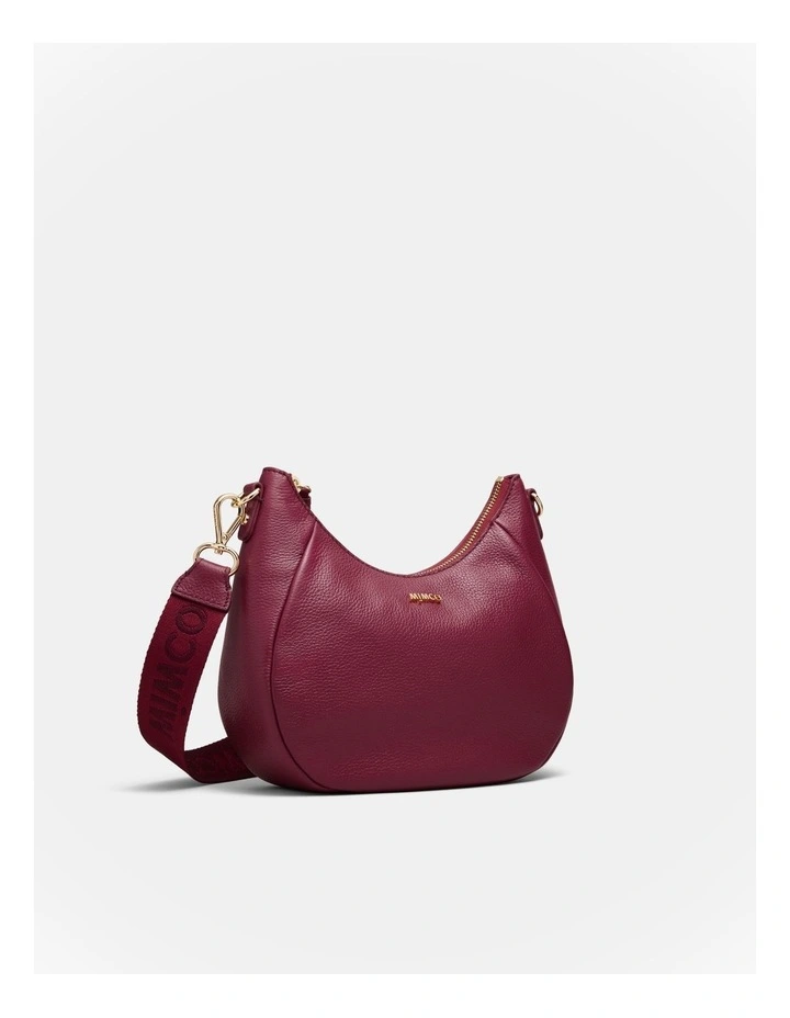 Lily Crescent Crossbody Bag in Bordeaux image 3