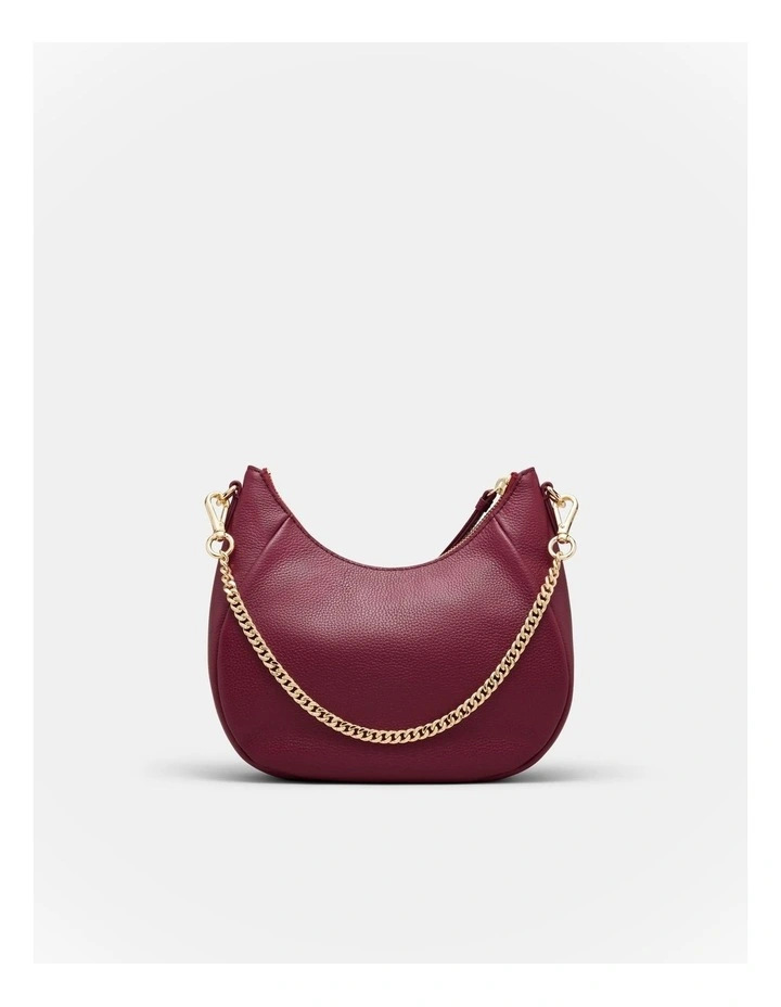 Lily Crescent Crossbody Bag in Bordeaux image 5