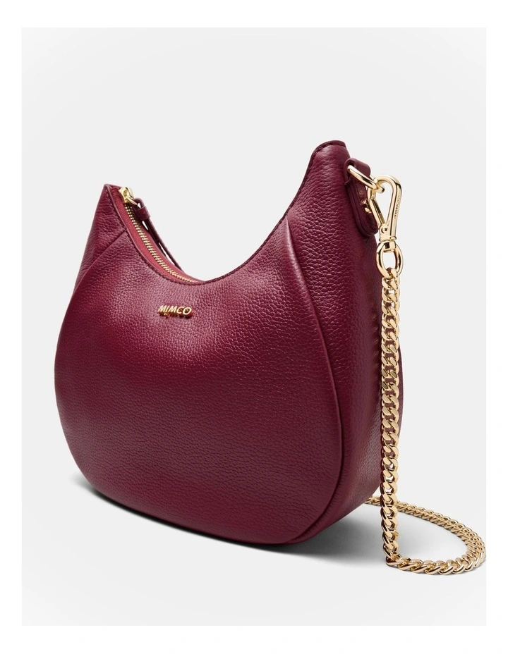 Lily Crescent Crossbody Bag in Bordeaux image 6