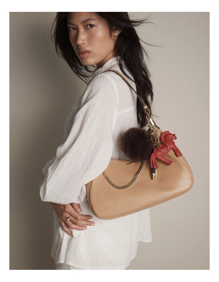 Lily Shoulder Day Bag in Caramel image 4