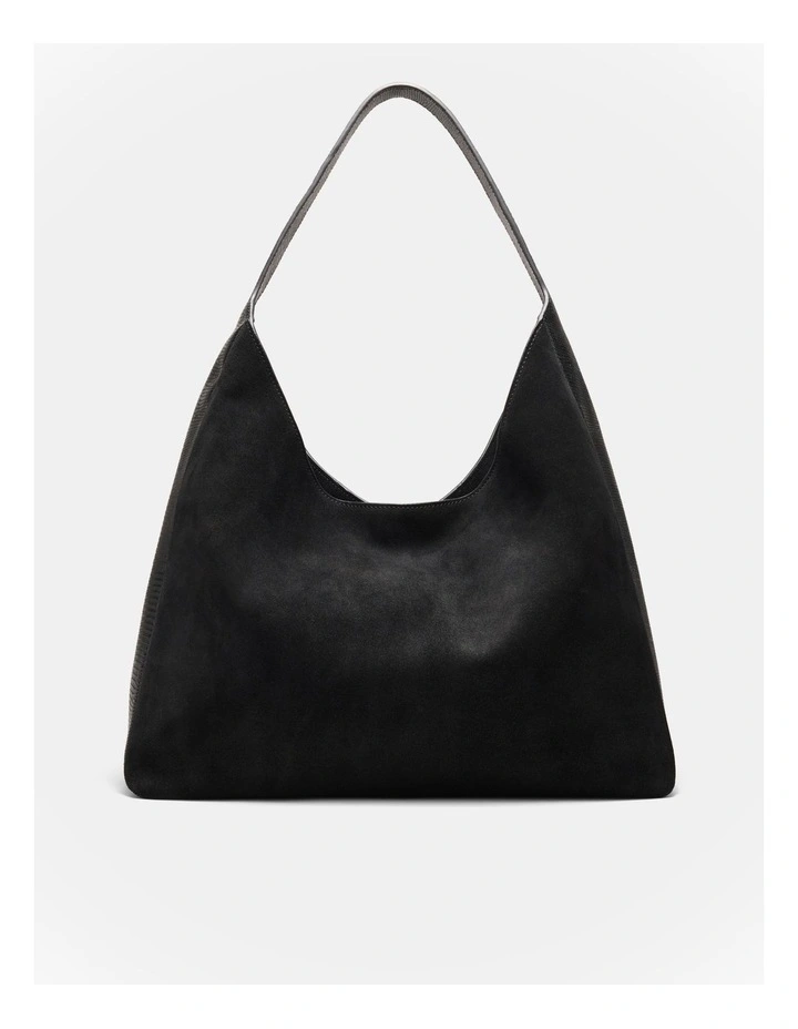 Rebel Fringe Hobo Bag in Black image 4