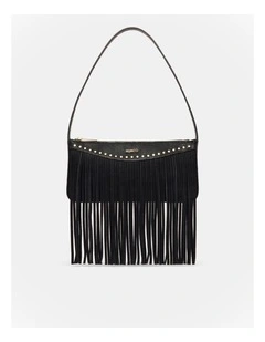 Rebel Fringe Shoulder Bag in Black