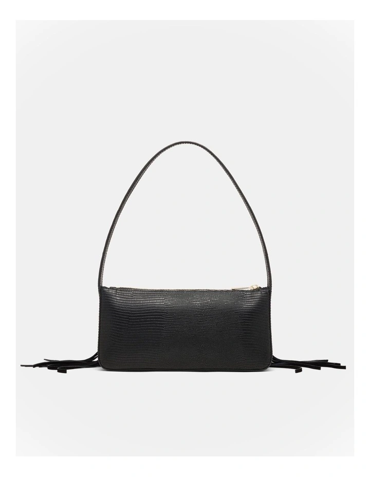 Rebel Fringe Shoulder Bag in Black image 4