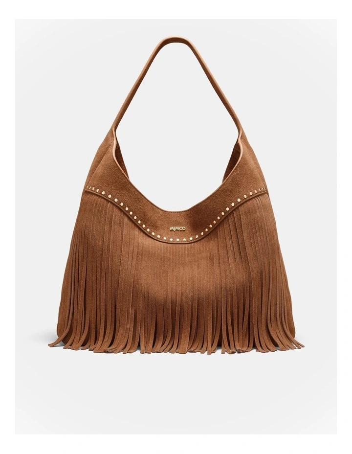 Rebel Fringe Hobo Bag in Pecan image 1