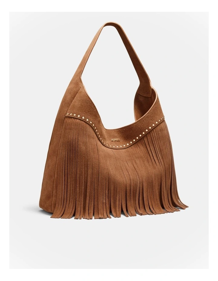 Rebel Fringe Hobo Bag in Pecan image 3